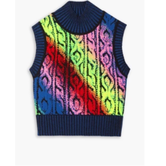 AGR Cropped jacquard-knit merino wool vest - Picture 5 of 9